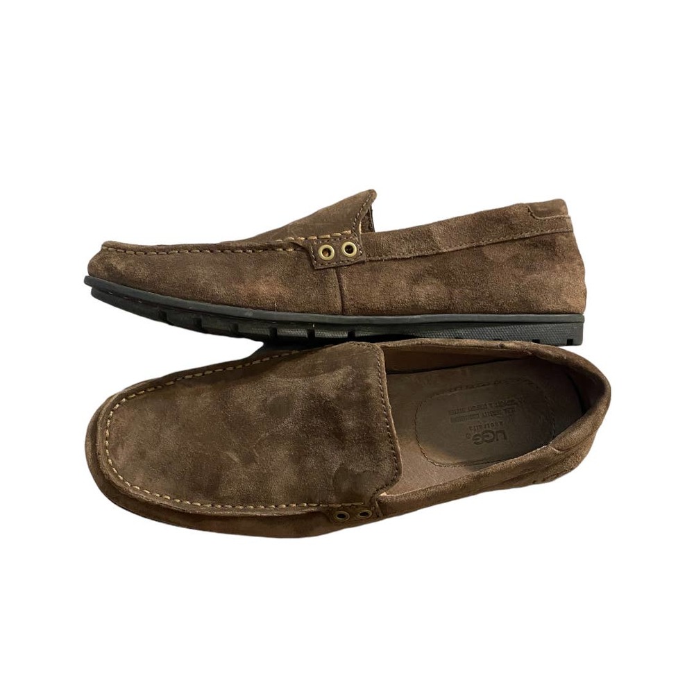 UGG Australia Ballard brown leather slip on dressy casual loafers size 10 - Picture 5 of 15